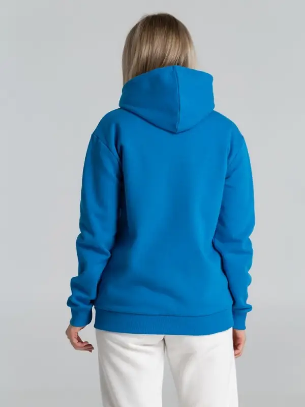 Толстовка с капюшоном на молнии Unit Siverga Heavy, бирюзовая, размер XS