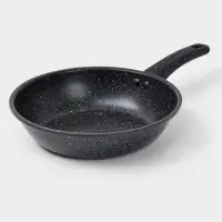 Сковорода Доляна Black Rock, d=22 см, ручка софт тач, антипригарное покрытие, чёрная