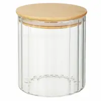 VETTA ЭКО Грани Банка для хранения 700мл, 11х10см, стекло, бамбук