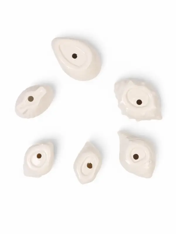 Декоративный горшок для цветов &laquo;Ракушка&raquo;, керамический, белый, набор 6 шт.