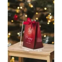 Пакет подарочный новогодний с лентой «Happy New Year», 13 х 19 х 9 см