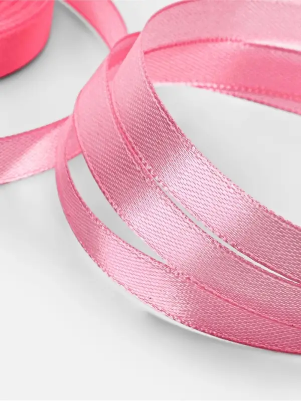 Лента атласная, 10 мм, 23±1 м, нежно-розовая Лента атласная, 10 мм, 23±1 м, нежно-розовая