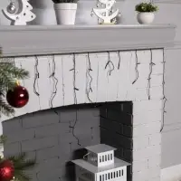 Гирлянда &laquo;Бахрома&raquo; 3&times;0.5 м, IP20, тёмная нить, 80 LED, свечение синее, 8 режимов, 220 В