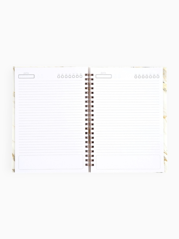 Ежедневник в мягкой обложке А5, 60 л. На скрытом гребне Ежедневник в мягкой обложке А5, 60 л. На скрытом гребне "Мрамор"