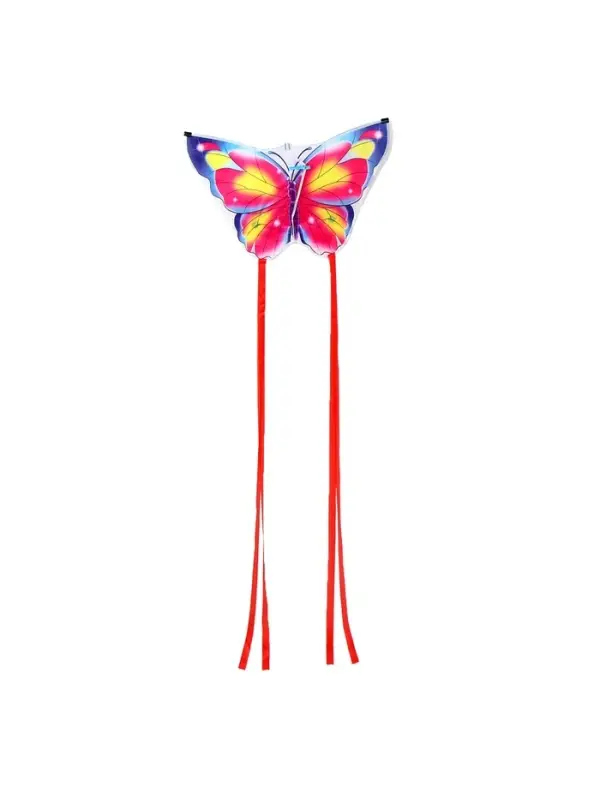 Воздушный змей &laquo;Бабочка&raquo;, с леской, розовый