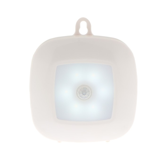Светильник светодиодный с датчиком движения, 6 LED, 2,5 Вт, от батареек 3*AAA, 6500К, белый 942457 Светильник светодиодный с датчиком движения, 6 LED, 2,5 Вт, от батареек 3*AAA, 6500К, белый 942457