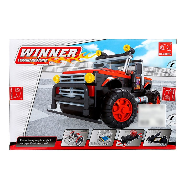 Конструктор на радиоуправлении «Джип», 239 деталей Конструктор на радиоуправлении «Джип», 239 деталей