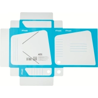 Короб архивный Комус гофрокартон,75 мм бирюзовый корешок