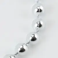 Бусы на нитях, 4 мм, 9&plusmn;1 м, цвет серебряный