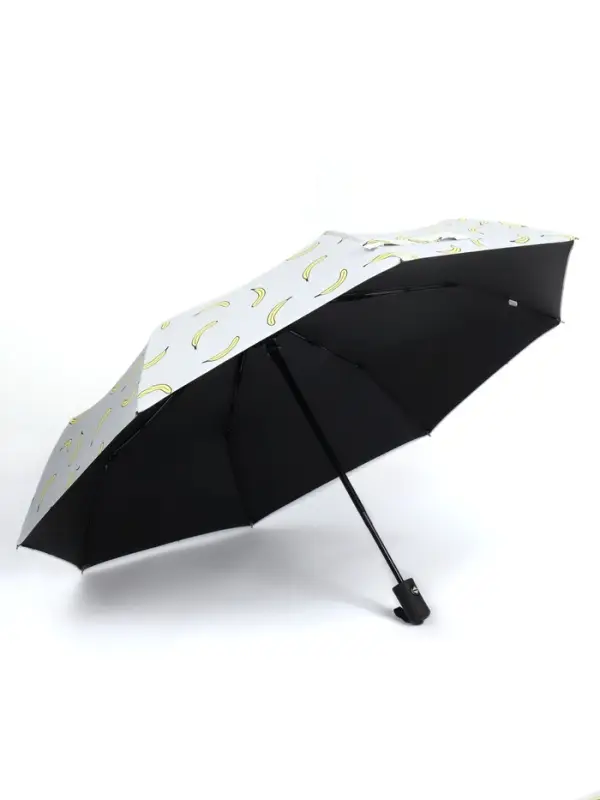 Зонт автоматический Summer fruit, ветроустойчивый, 3 сложения, 8 спиц, R=48/55 см, d=96 см, МИКС