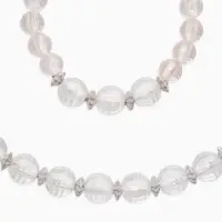 Набор детских украшений &laquo;Выбражулька. Кристалл&raquo;, 2 предмета: бусы 35 см, браслет, d=6 см, прозрачный