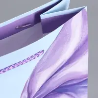 Пакет подарочный "Сиреневый бант" ламинированный 26 х 12 х 32 см