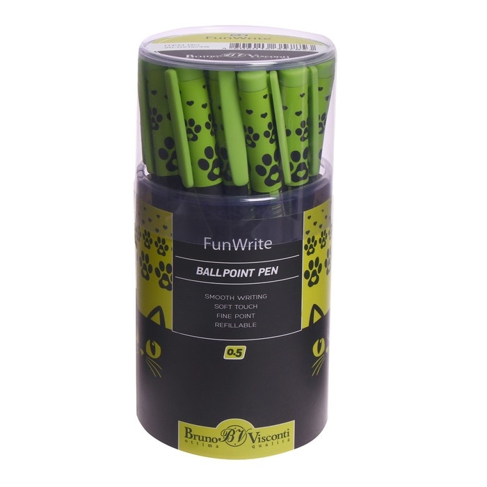 Ручка шариковая FunWrite «Чёрный кот», узел 0.5 мм, синие чернила, матовый корпус Silk Touch Ручка шариковая FunWrite «Чёрный кот», узел 0.5 мм, синие чернила, матовый корпус Silk Touch