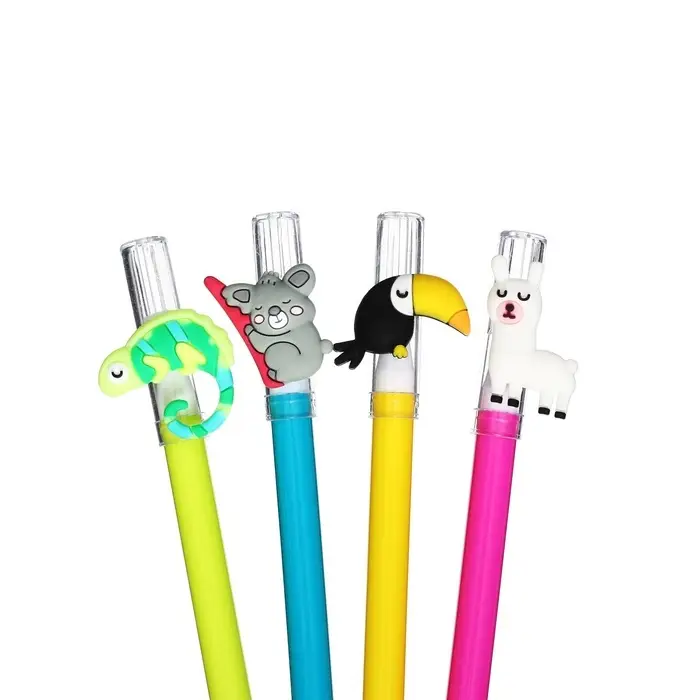 Ручка гелевая-прикол "Тропические обитатели", МИКС