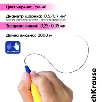 Набор ручек шариковых ErichKrause ErgoLine Grip Neon, SuperGlide, 2 штуки, уз 0.5 мм, син