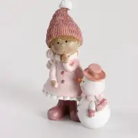 Фигурка &laquo;Девочка со снеговиком&raquo;, 5.2&times;6&times;11.5 см
