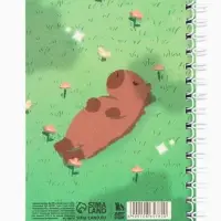 Записная книжка А6, 100 листов, в клетку &laquo;Капибара&raquo;