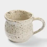 Чашка с блюдцем &laquo;Камень 1&raquo;, 13&times;13&times;9 см, керамика, бежевая в крошку