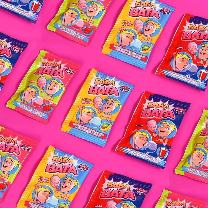 Сладкая вата «БАБЛ ВАТА», ассорти, 5 г Сладкая вата «БАБЛ ВАТА», ассорти, 5 г