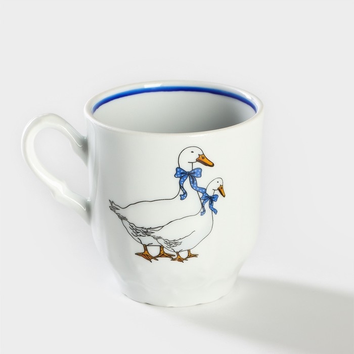 Кружка фарфоровая «Гуси», 220 мл, рисунок микс Кружка фарфоровая «Гуси», 220 мл, рисунок микс