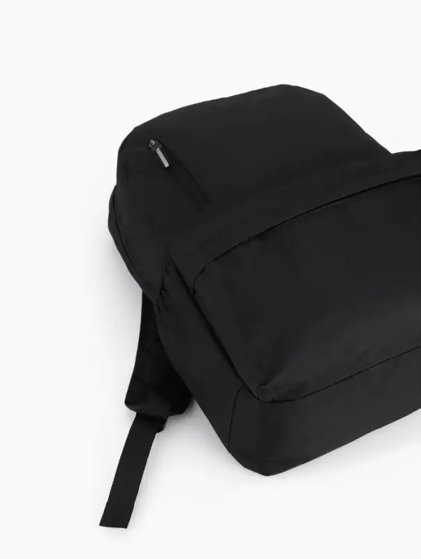 Рюкзак школьный, однотонный, 4 кармана, 30&times;12&times;43 см, чёрный