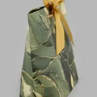 Пакет ламинированный с лентой &laquo;Малахит&raquo;, 28 - 19.5&times;20.5&times;9.5 см