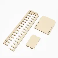 Подставка под открытки 15 ячеек, 8.4&times;27&times;11 см, толщина 3 мм, цвет бежевый