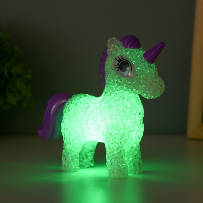 Ночник Ночник "Единорожка" LED 1Вт от батареек LR44 МИКС 14х12х5см RISALUX