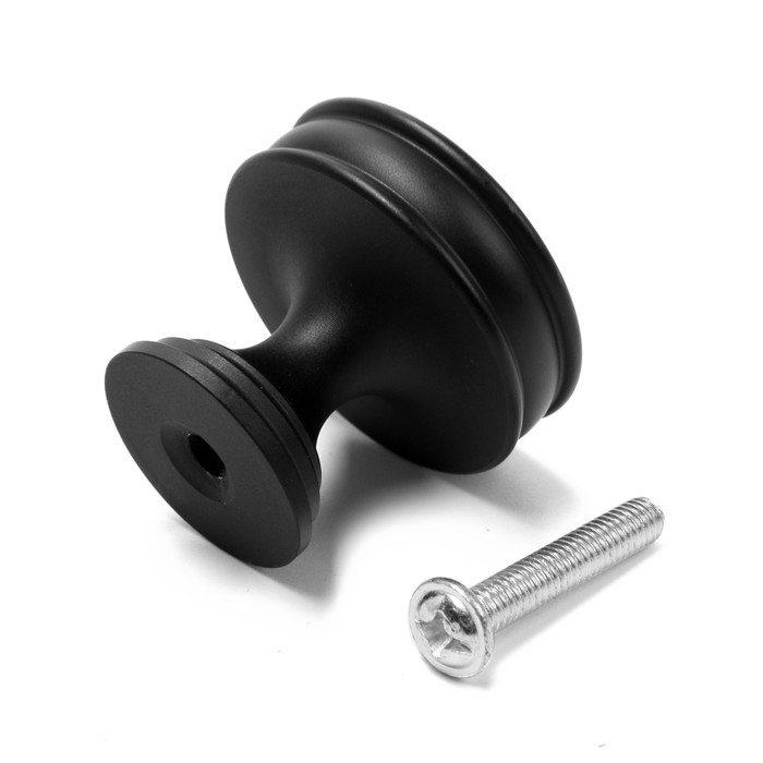 Ручка кнопка CAPPIO PK324, d=30 мм, цвет черный Ручка кнопка CAPPIO PK324, d=30 мм, цвет черный