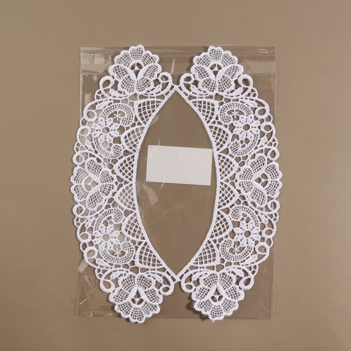 Воротник пришивной, гипюровый, 22 × 5,5 см, цвет белый Воротник пришивной, гипюровый, 22 × 5,5 см, цвет белый