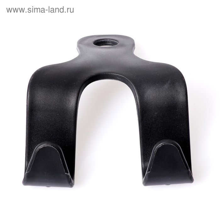 Вешалка-крючок на подголовник, два крючка, чёрный Вешалка-крючок на подголовник, два крючка, чёрный