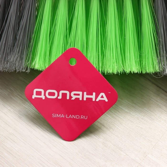 Щётка для пола с отбойниками Доляна, черенок из нержавеющей стали, 27×6×126 см, цвет серый Щётка для пола с отбойниками Доляна, черенок из нержавеющей стали, 27×6×126 см, цвет серый