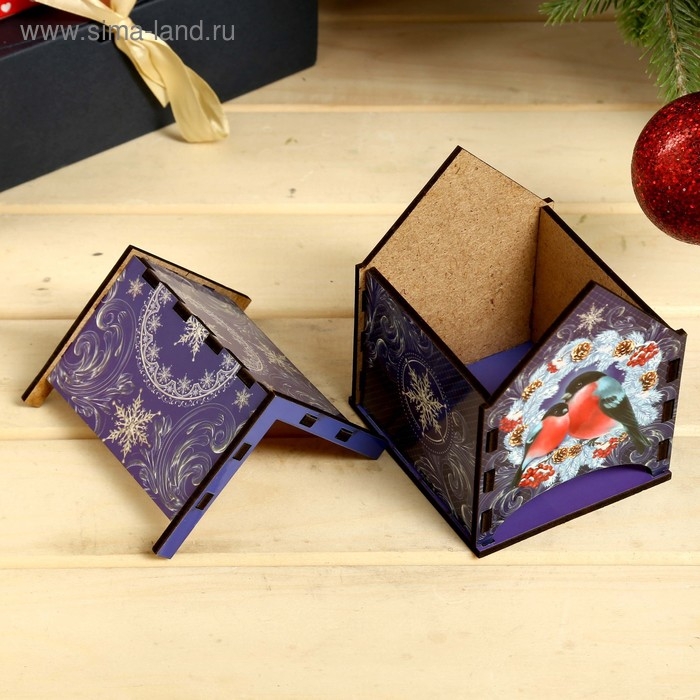 Чайный домик  Чайный домик "Снегири" 10,5х9,5х12 см