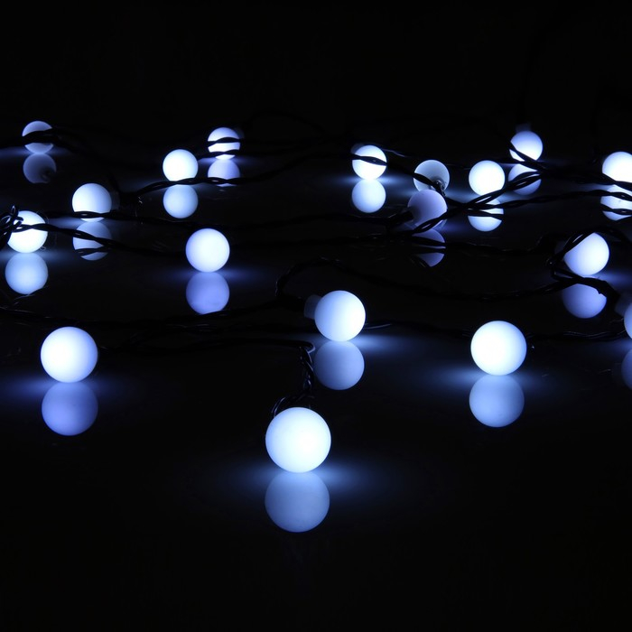 Гирлянда «Нить» 4.5 м с насадками «Шарики», IP44, тёмная нить, 30 LED, свечение белое, 2 режима, солнечная батарея Гирлянда «Нить» 4.5 м с насадками «Шарики», IP44, тёмная нить, 30 LED, свечение белое, 2 режима, солнечная батарея