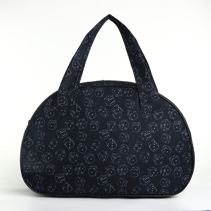 Сумка дорожная женская на молнии, наружный карман, цвет чёрный Сумка дорожная женская на молнии, наружный карман, цвет чёрный