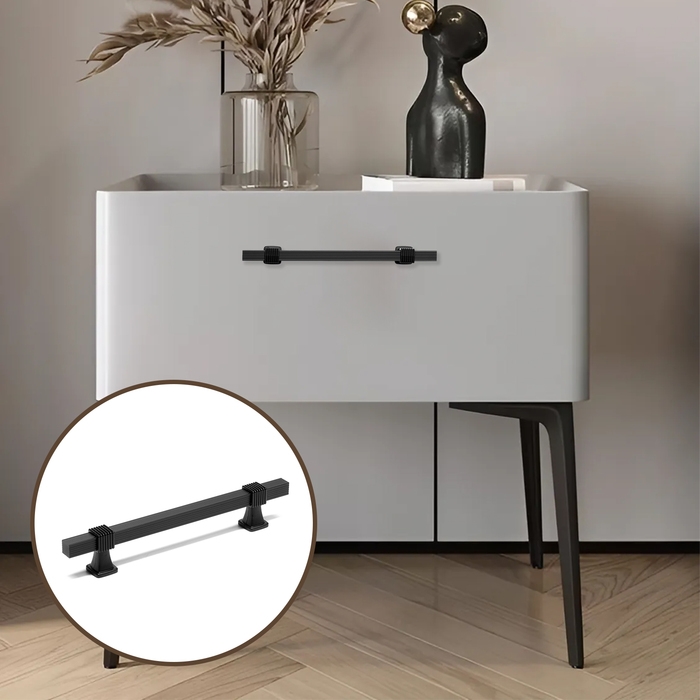 Ручка скоба CAPPIO RSC105, алюминий, м/о 128, цвет черный Ручка скоба CAPPIO RSC105, алюминий, м/о 128, цвет черный