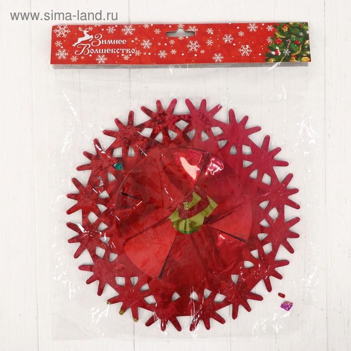 Растяжка  Растяжка "Простые снежинки по кругу" d-24,5 см 220 см