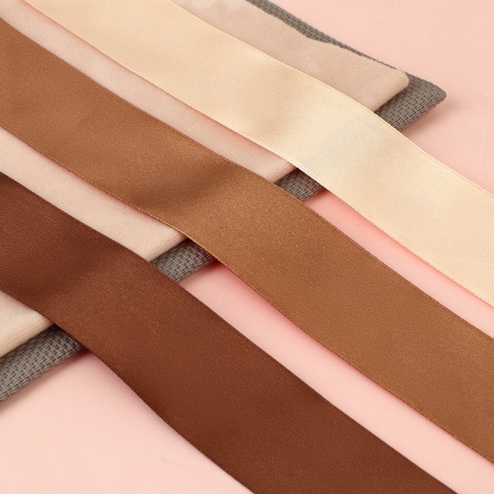 Набор атласных лент, 3 шт, размер 1 ленты: 40 мм × 23 ± 1 м, цвет коричневый спектр Набор атласных лент, 3 шт, размер 1 ленты: 40 мм × 23 ± 1 м, цвет коричневый спектр