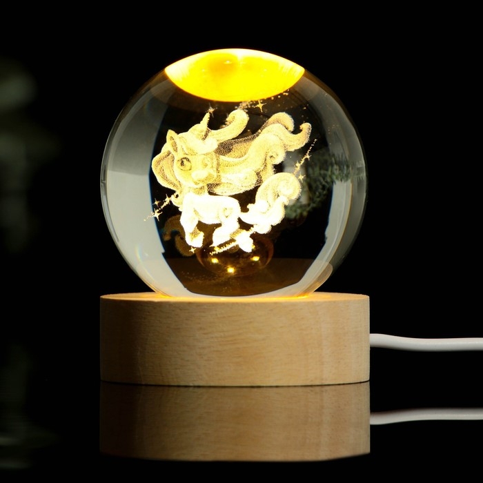 Светильник новогодний «Новый год: Единорог», диам. 6 см Светильник новогодний «Новый год: Единорог», диам. 6 см