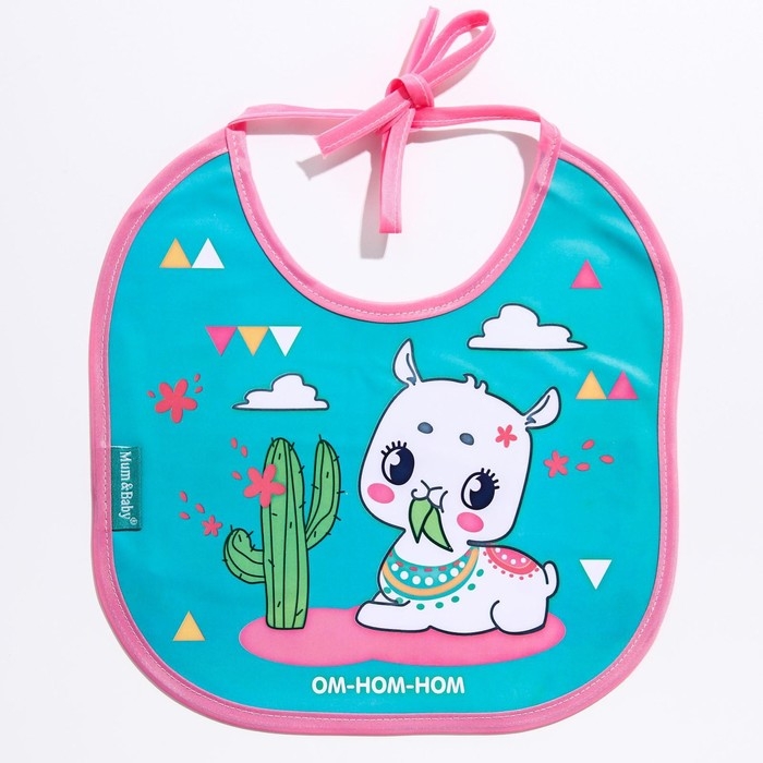 Нагрудник для кормления «ТРЕНД. Лапочки» непромокаемый на завязках, МИКС