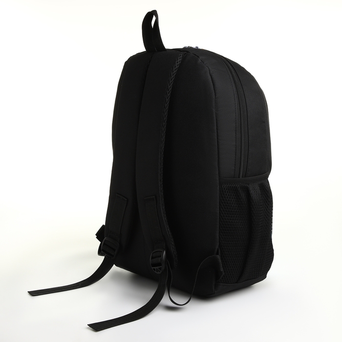 Рюкзак школьный, 2 отдела молнии, 3 кармана, цвет чёрный/зелёный Рюкзак школьный, 2 отдела молнии, 3 кармана, цвет чёрный/зелёный