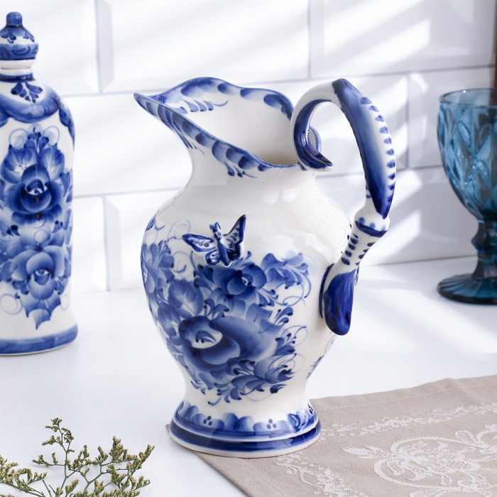 Кувшин Кувшин "Рассвет", 23 х 20 см, гжель