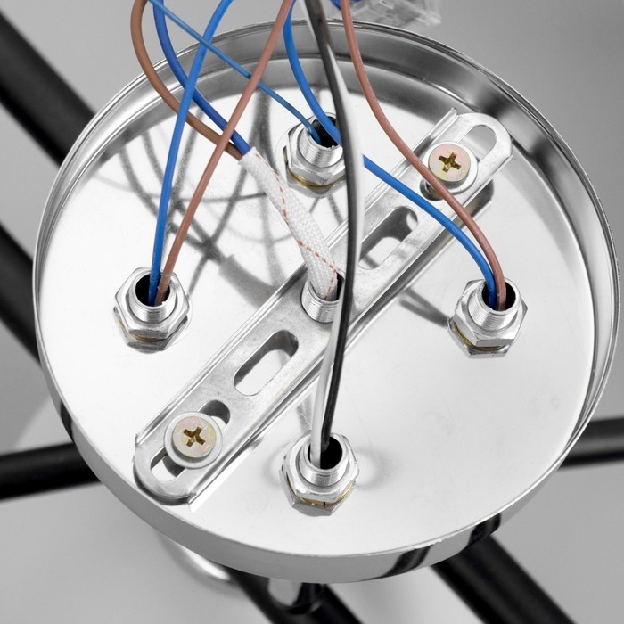 Люстра Люстра "Индис" 5хЕ27 40Вт черно-хромовый 60х60х28 см