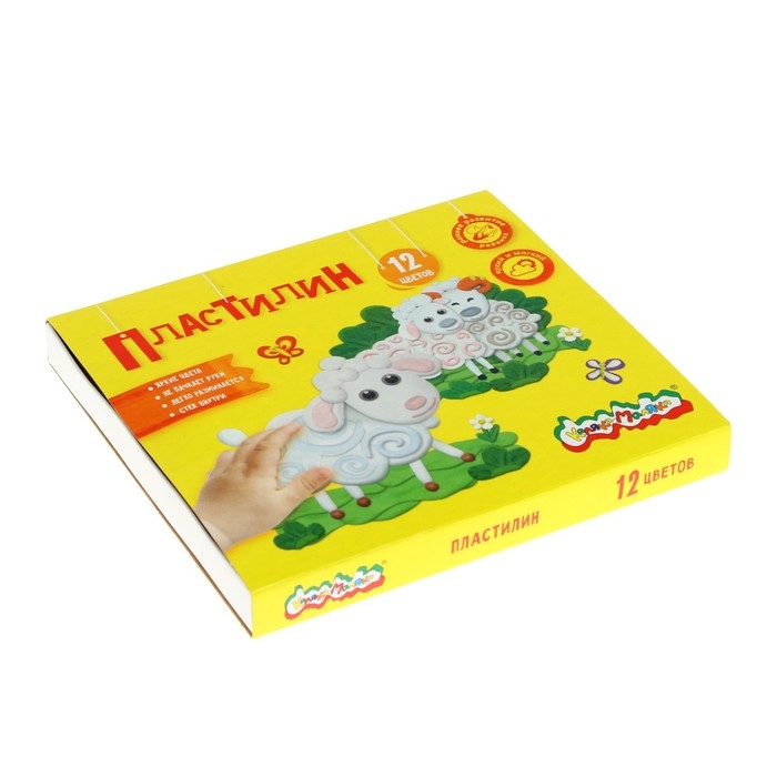 Пластилин 12 цветов 180 г «Каляка-Маляка», со стеком Пластилин 12 цветов 180 г «Каляка-Маляка», со стеком