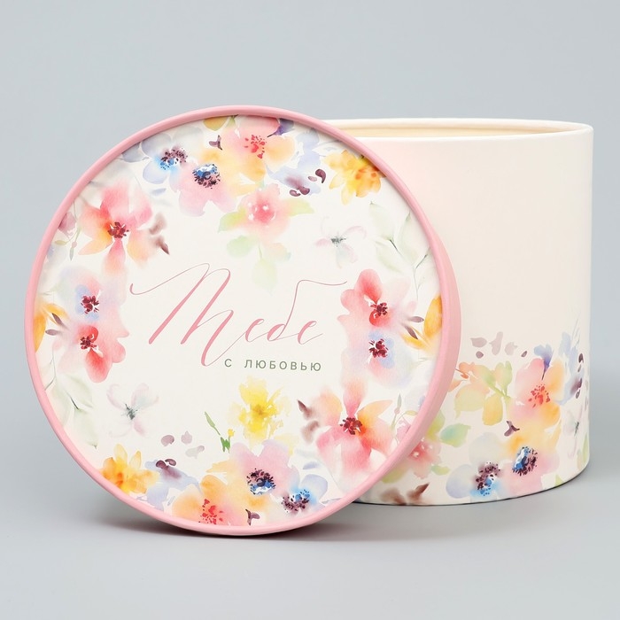 Набор шляпных коробок 2 в 1, упаковка подарочная, «Акварельные цветы», 13 х 13 см, 16 х 16 см Набор шляпных коробок 2 в 1, упаковка подарочная, «Акварельные цветы», 13 х 13 см, 16 х 16 см