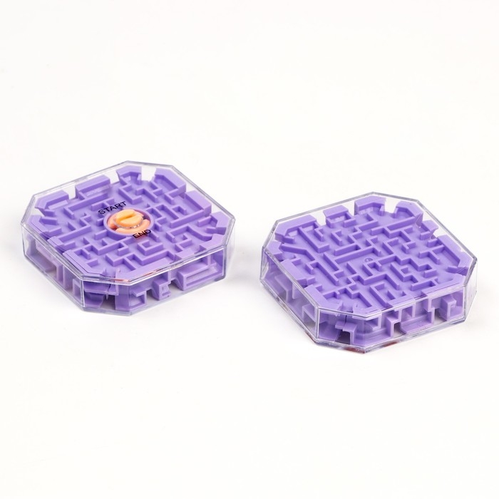 Головоломка лабиринт с шариком «Думай головой», МИКС Головоломка лабиринт с шариком «Думай головой», МИКС