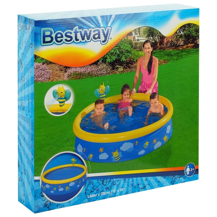 Бассейн Fast Set,152 x 38 см, с распылителем, от 2 лет, цвет МИКС, 57326 Bestway Бассейн Fast Set,152 x 38 см, с распылителем, от 2 лет, цвет МИКС, 57326 Bestway