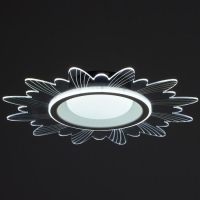 Люстра с ПДУ 1196/1 LED 52Вт 3000-6000К диммер белый-прозрачный 50х50х8 см BayerLux