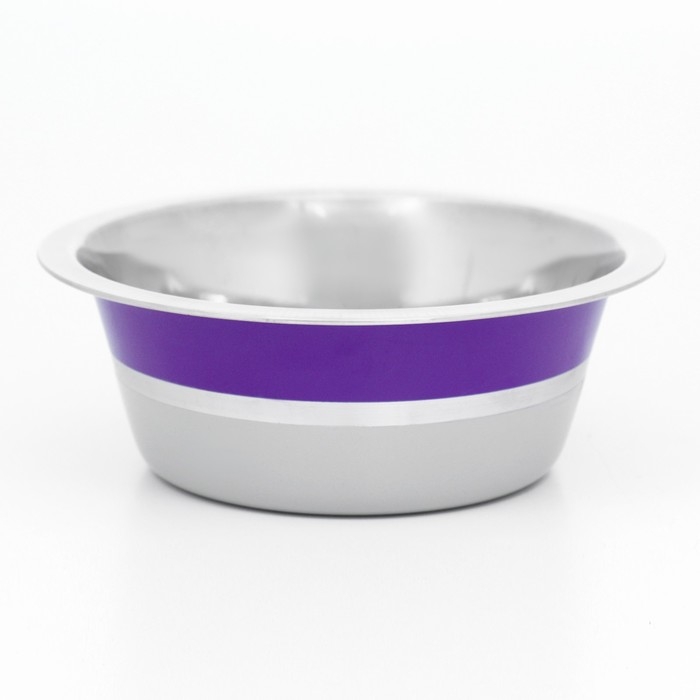 Миска цветная стандарт 350 мл, фиолетовая/бежевая