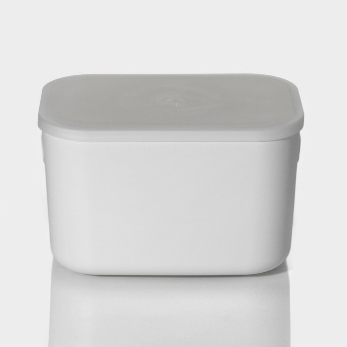 Контейнер для хранения с крышкой LaDо́m «Лёгкость», 25,7×18×16 см, цвет белый Контейнер для хранения с крышкой LaDо́m «Лёгкость», 25,7×18×16 см, цвет белый